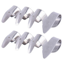 6 metallfingerplektrum + 2 tumplektrumset för gitarr, fingerplektrum för gitarr, dobro, banjo etc.