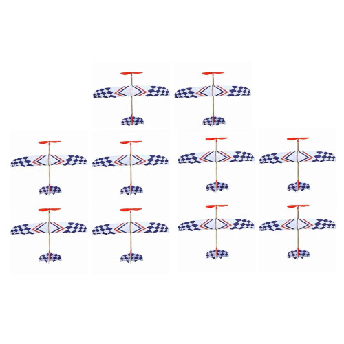10X Elastic Rubber Band Powered DIY Foam Plane Model Kit Aircraft Educational Toy
