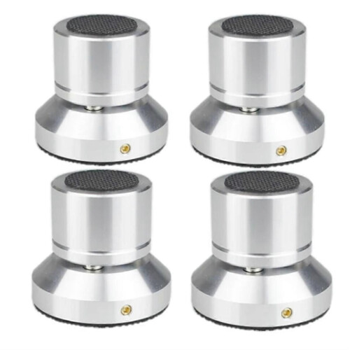 Speaker Isolation Stand Lead Alloy Adjustable Tray Pad Silver