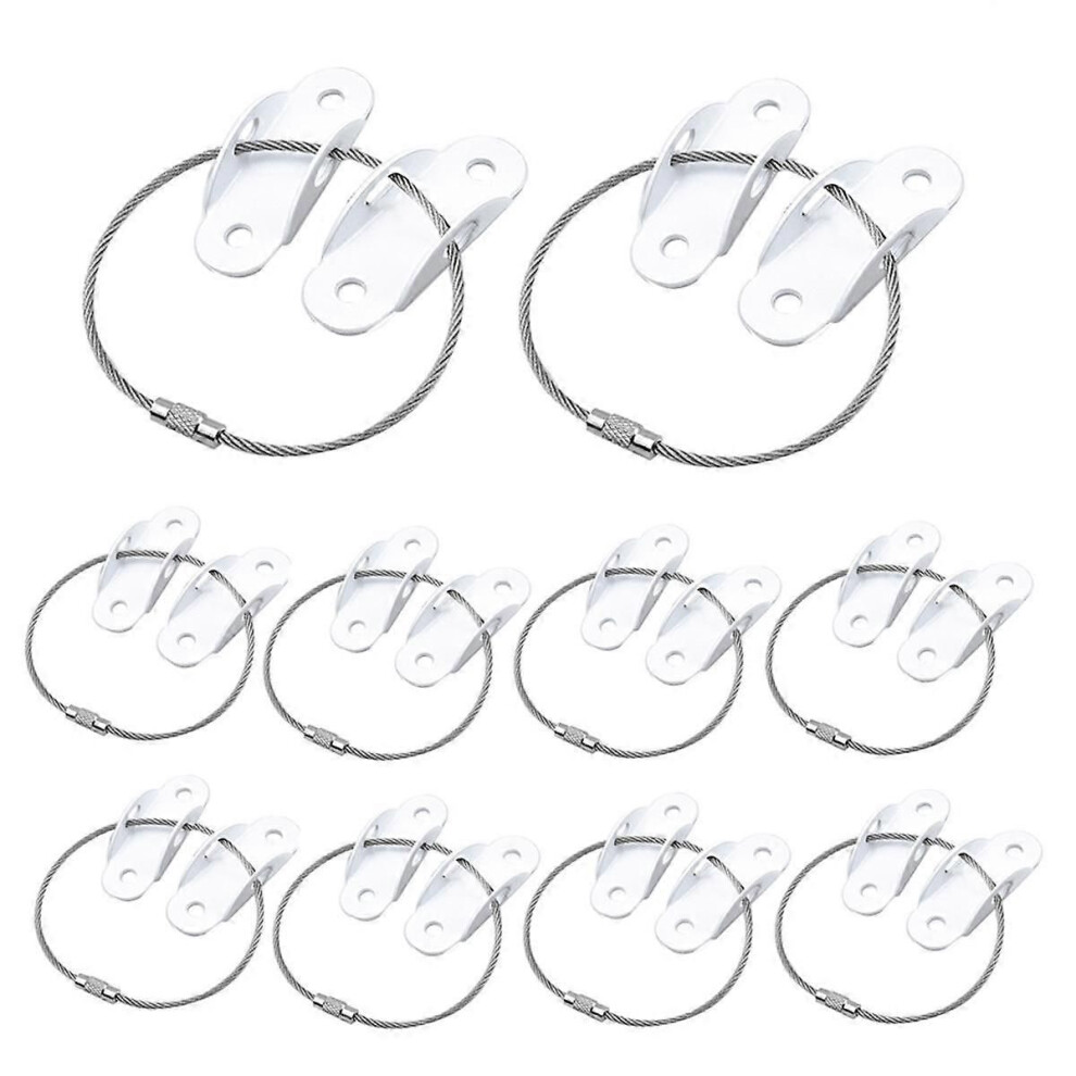 10 Pcs Furniture Anchors , Anti-Tip Metal Children's Furniture Straps, for Cabinet Wardrobe Drawers