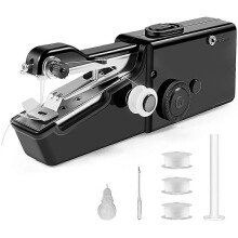 Máquina de coser de mano, mini máquina de coser portátil compatible con principiantes, máquina de coser