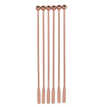 Rostfritt stål kaffedrycksrörare rör om cocktaildryck swizzle stick, kafferörpinne set med