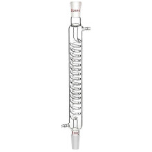Borosilicate Glass Condenser with 24/40 Fitting 300mm Jacket Length Laboratory Glass Condenser Serpentine Condenser Tube