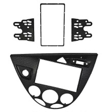 2Din Radio Fasica for Ford Europe Fiesta/Focus 1995-2006 Stereo Panel Radio Trim Kit Face Frame Carbon Fiber Pattern