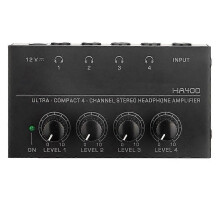 Amplificatore per cuffie HA400, monitor a 4 vie, amplificatore per cuffie, monitor per cuffie con spina