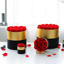 Romantico Livello A Rosa Eterna in Scatola Regali Moglie Vera Rosa Fiori Conservati Set Regalo Decorazione