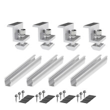 Solar Panel Mount Bracket Photovoltaic Panel Rail Solar Panel Mount Fastening Module with Mid for T