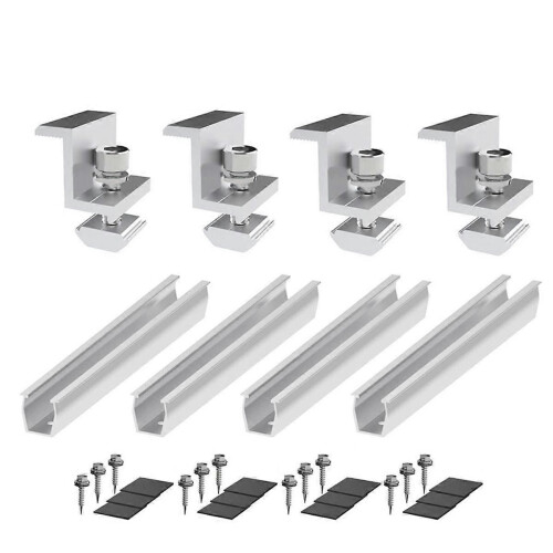 Solar Panel Mount Bracket Photovoltaic Panel Rail Solar Panel Mount Fastening Module with Mid for T