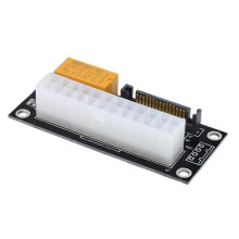 Dual-PSU-Netzteil-Synchronisationsadapter Add2Psu ATX 24-Pin auf 15-Pin SATA Synchronanschluss-Riserkabel