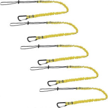 5 Pack Safety Tool Leash,Retractable Bungee Cord Yellow