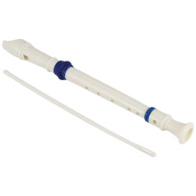 Muziekinstrument 6 gaten sopraanfluit blokfluit wit blauw