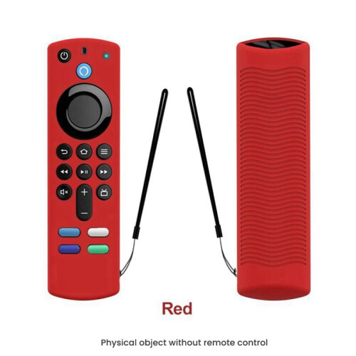 2X Silicone Remote Control Cover for Fire TV Stick 4K 3Rd Gen 3Rd Generation Anti-Slip Remote Protector Case(Red) 2