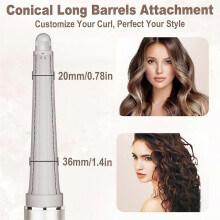 Long Curling Barrels Round Volumizing Brush for FlexStyle Attachments Create Natural Classic and Tex