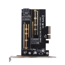 PCIE-Adapterkarte Dual M.2 NVMe auf PCIe 4x M.2 SSD-Adapter B/M-Key-Unterstützung PCI Express 3.0 2230-2280