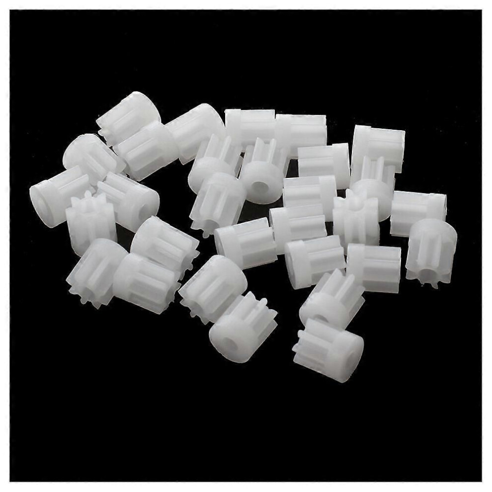 30 x 0.5 Modulus 8 Teeth Plastic Gear Cog for 2mm Toy Car Motor Shaft