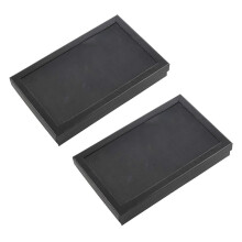 2X 36 Slots Jewellery Box Ring Storage Earrings Display Box Jewelry Organizer Holder Transparent Wi