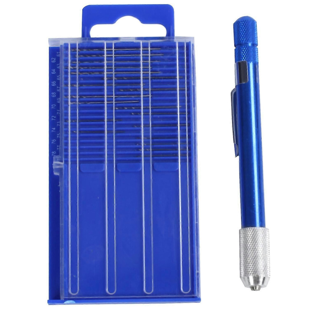 17Pc Fine Tiny Numbered 61-80 Mini Jeweler's Drill Bit Set Pin Vise Chuck Vice 9409192010636