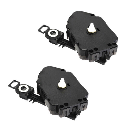 2X Svart Quartz Klockpendelmekanism Motor & Beslag DIY Drivenhet