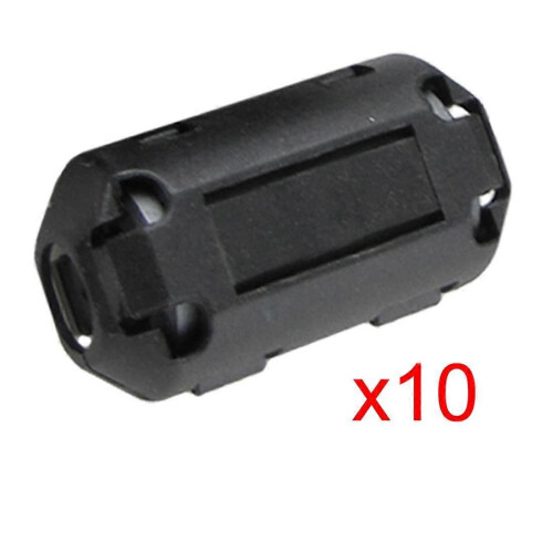 10 Pcs Movable 7mm Inner Diameter Black Ferrite Core Ring Cable