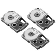 9mm Black on White Label Tape Label Maker Compatible with -120, -60, -100, KL750B, KL750, KL7200 L