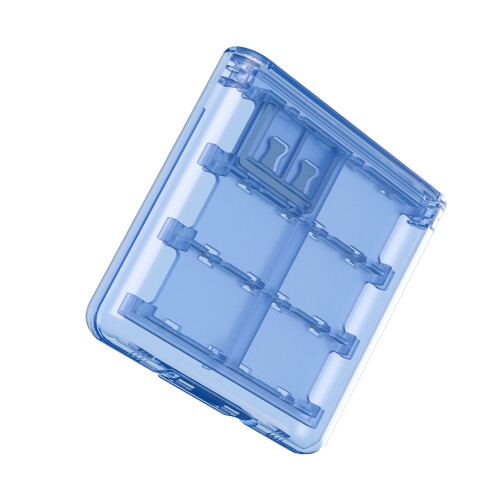 Space Saving Game Card Case Holds Multiple Cartridges ABS-Blue