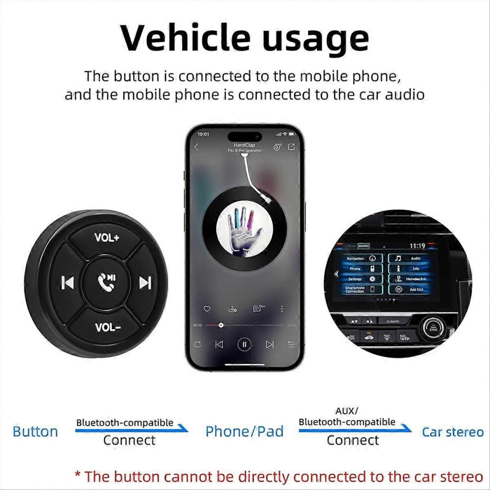 Wireless Bluetooths Remote Controller Media Button Mp3 Music Player 9409192044235