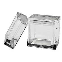 10Pcs Acrylic Box Trays compatible for 0.39Inch 10mm Elements Cubes Clear Case Periodic Table Bracket compatible for Elements Collections