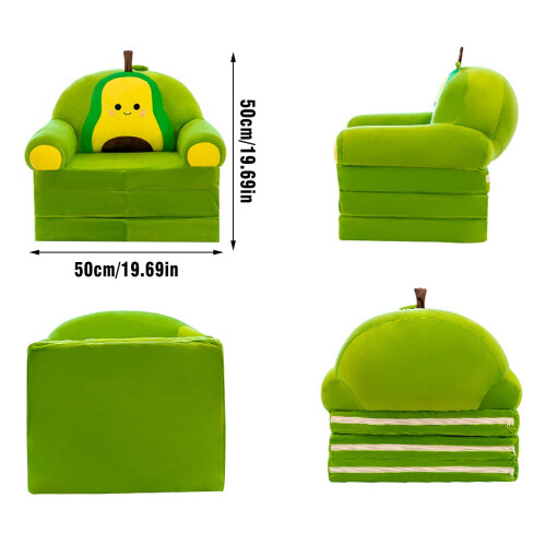 Plush Kids Foldable Lazy Sofa Cover 1 Piece 2