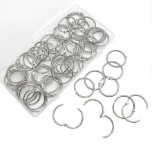 60 PCS Loose Leaf Binder Rings 1-Inch Office Book Rings, Nickel Plated Steel Binder Rings, Key Rings, Metal Book Rings