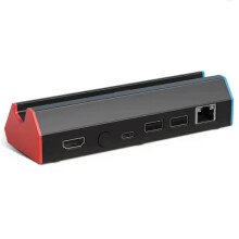 Dock compatibile con Switch/OLED TV con porta LAN, compatibile con 4K, USB 2.0 e Type-C - Stazione di