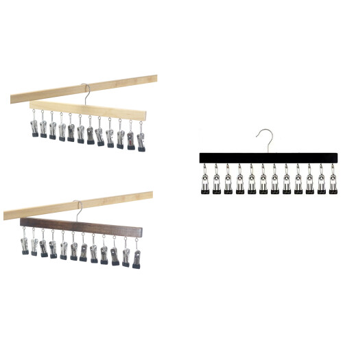 Handcrafted Hat Stand With 12 Clips Fit Various-Black 2 1