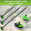 Extra Long Handle Garden Grass Brush Scrubber For-Green 4
