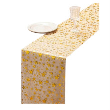Τραπεζομάντιλο Bling Star 3 ρολά 11x108" με γκλίτερ και πούλιες, μεταλλικό λεπτό πλέγμα