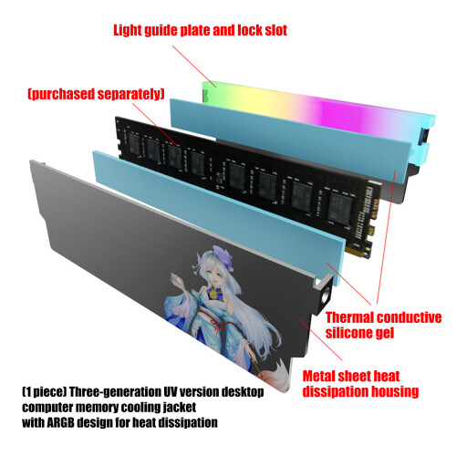 Efficient Memory Heat Spreader With Customizable ARGB-Black 1