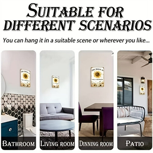 Placa de metal retrô para decoração de casa, 1 peça, 7,87 x 11,8 polegadas 1