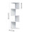3-Tier Corner Bookshelf White Open Shelf Organizer 2