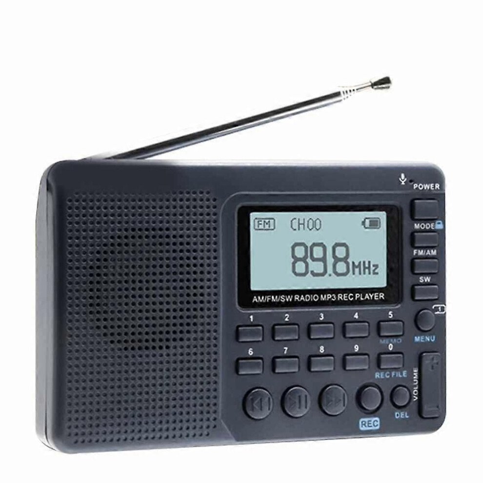 Photos - Radio / Clock RETEKESS V115 Portable Radio FM/AM/SW Bands, USB Recorder, Speaker, Ideal for Elders