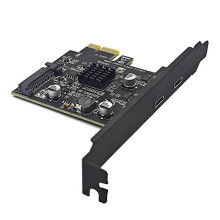 2Port TYPE-C PCIE Card PCI Express 3.0 X1 to Dual USB-C Expansion Card SATA Power USB3.2 Gen2 10Gbps ASM3142 Chip