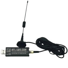 SDR Software-Defined Radio Receiver RTL-SDR V2 RTL2832U Equipped with FC0012 Tuner, 22-948.6MHz Band