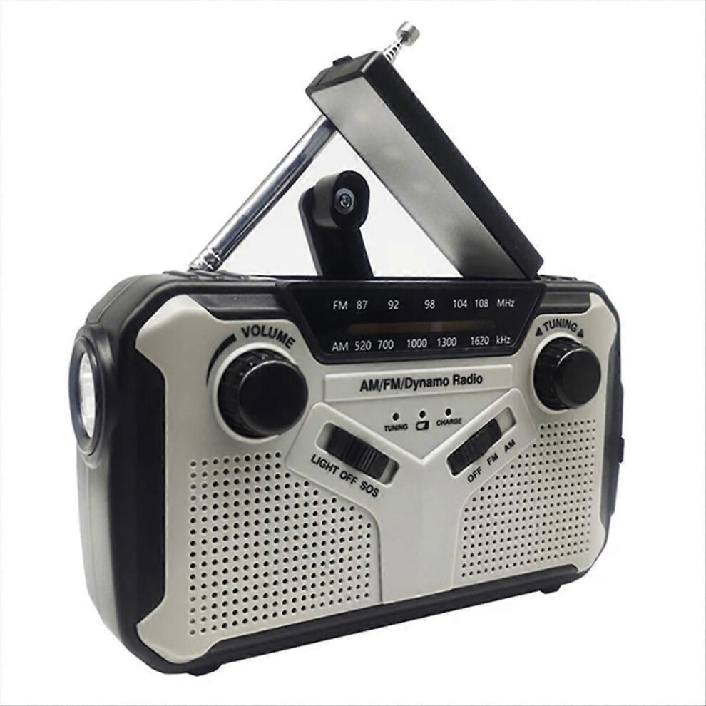 Solar Radio, Am/Fm Portable Crank Radio Dynamo Emergency Radio 9409192043740