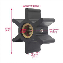 Girante della pompa dell'acqua compatibile con Yanmar 104211-42070 104211-42071 FIT Jabsco Volvo