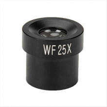 Ocular para microscopio WF25X con amplio campo de visión de 12 mm, compatible con puertos de montaje