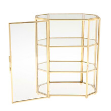 3-Tier Jewelry Box Glass Makeup Organizer Jewelry Box Multifunction Display Case for Dressing Table