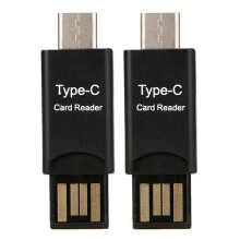 2X USB 3.1 Type C USB-C - Micro-SD TF -kortinlukijasovitin Macbook PC:lle ja matkapuhelimelle