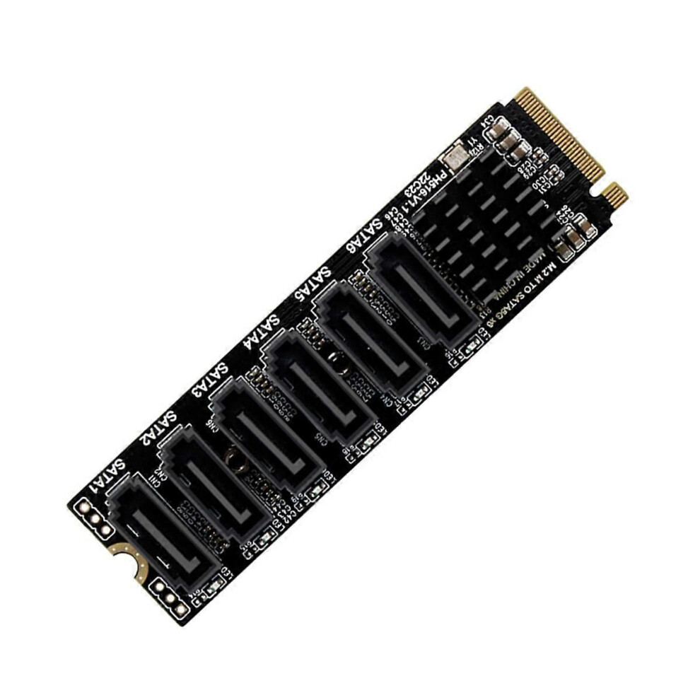 M.2 Nvme Pci-E Pcie X4 X8 X16 To 6 Port 3.0 Sata Adapter Card Riser Asm1166 Chassis Server Pc Comput 9409192034533