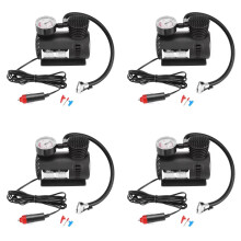 4X 12 V Kleine Autoreifen-Luftpumpe, Kabelgebundener Elektrischer Luftkompressor mit 12 Nadeln für Autos, Fahrräder, Motorräder, Kajaks