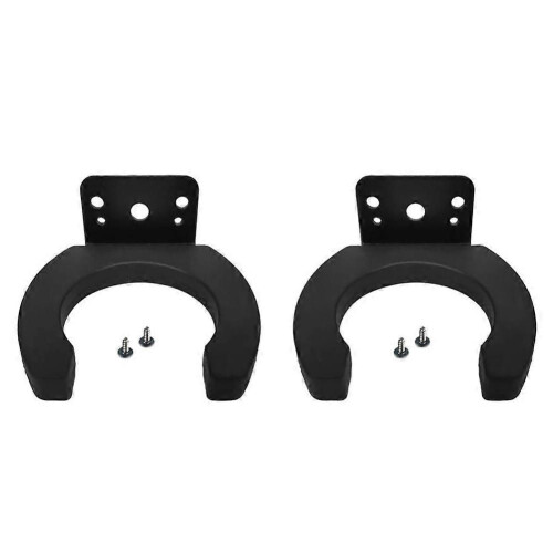 2 pezzi Supporto universale a gancio per microfono wireless, supporto da parete con clip e morsetto.