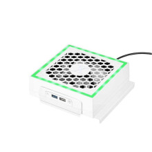 LED Cooling Fan Atmosphere Light 3 Gears Adjustable 5V 2.4A Console Fan 7 Lighting Modes Gaming Parts,compatible for Xbox Series S
