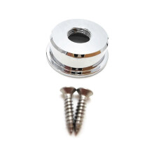 TL Round Socket Electric Guitar Audio Output Jack Socket Silver