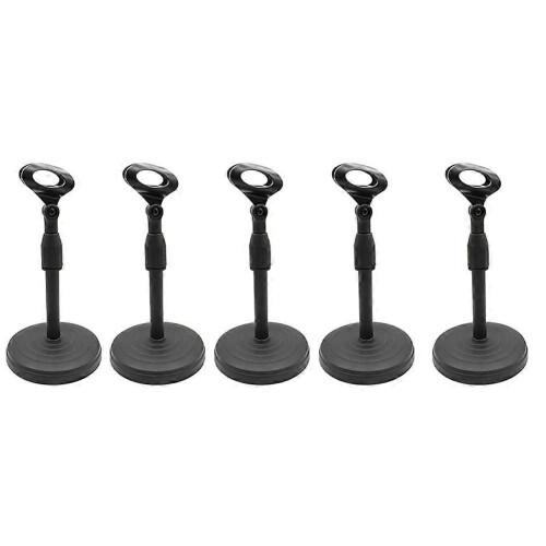 5pcs Microphone Desktop Stand Disc Retractable Microphone Stand Live Streaming Microphone Clip Desktop Stand